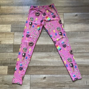 Terez girl’s pink candy spill leggings, size 7/8 - Picture 1 of 6
