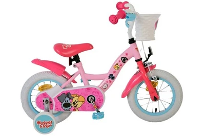 Volare Woezel & Pip Kinderfahrrad für Mädchen - 12 Zoll in Rosa mit Sicherheitsm - Bild 1 von 4