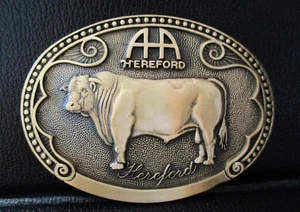 TONY LAMA Hereford AHA Assoc. Bull Cow Belt Buckle Cattle Breed Series FIRST Ed - Picture 1 of 4