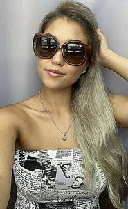 Nuevo Elegante Christian DIOR Promesse2 Habana Gafas de sol de gran tamaño para mujer Italia - Imagen 1 de 13
