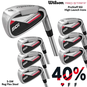 WILSON PROSTAFF SGi HIGH LAUNCH MENS GOLF IRONS GOLF SET 5-SW REGULAR STEEL FLEX - Picture 1 of 1