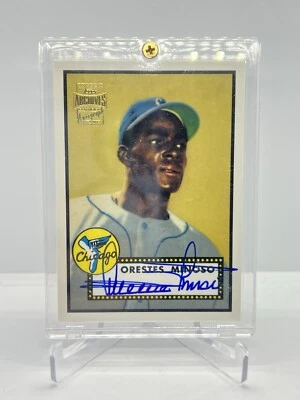 2001 Topps Archives Orestes Minoso Chicago White Sox Certified AUTO - Image 1 of 2