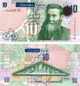 2013 Ireland Northern Danske Bank 10 Pounds Banknote UNC P212a - Picture 1 of 1