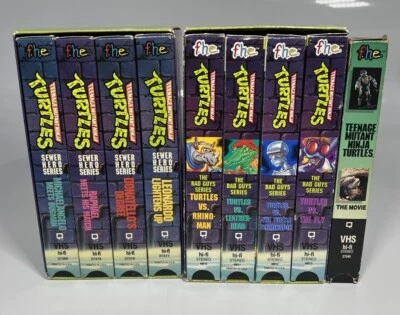 Teenage Mutant Ninja Turtles: Sewer Heroes & Bad Guys Series (1990) VHS + Movie - Image 1 of 4