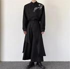 Pantalon robe asymétrique noir à la mode punk gothique pour hommes pantalon de fête jeunesse