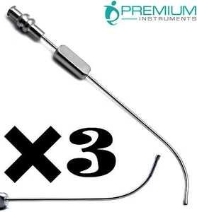 3× Dental Cannula Sinus Suction Tube 2.5mm Surgical 6" Premium Instruments - Picture 1 of 4