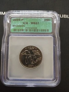 2004 D 25C Michigan State Quarter MS 67 ICG Certified Nice coin - Picture 1 of 3