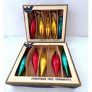 Lanissa Träne Tropfen Glas Christbaumschmuck 50er Jahre Vintage West Germany - Bild 1 von 9