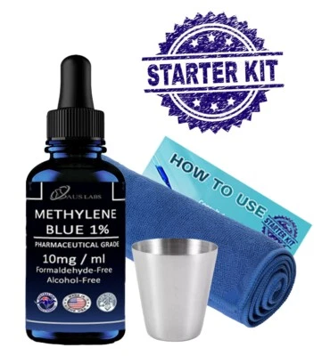 AUSLABS The Best Methylene Blue | USP Grade 1% Solution | 50ml | STARTER KIT - LETS GO