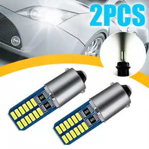 2× White 12V Canbus BA9S LED H6W T4W Car Light Bulb T2W T3W H5W Reverse Lamps - Picture 1 of 11