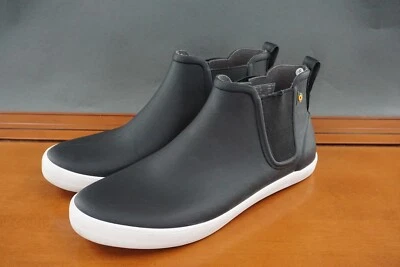 Bogs Kicker Rain Chelsea Zapato Para Mujer Talla 10 Negro Goma Tirar del Tobillo Botín Foto 1 de 4