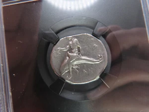 Ancient Greek: Calabria, Taras AR Didrachm, NGC Ch VF, VaultBox Series VI - Picture 1 of 6