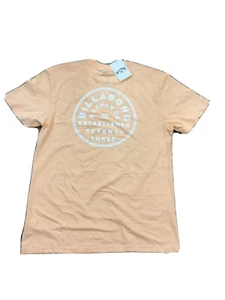 Billabong Mens Short Sleeve T-Shirt, Light Peach , S - Picture 1 of 2