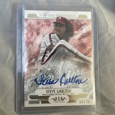 2016 Topps Tier One STEVE CARLTON  Auto /75 RARE PHILLIES HOF T1A-SC