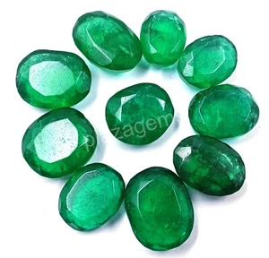 200 CT Natural Green Emerald Lot Oval Shape Colombian Opaque Loose Gemstone N4 - Picture 1 of 8