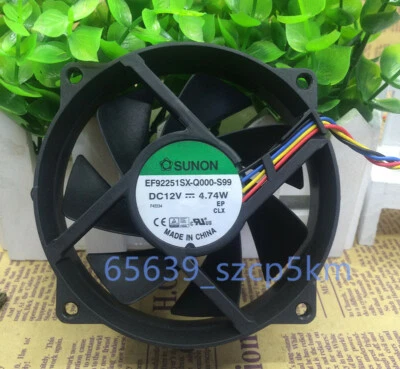 SUNON EF92251SX-Q000-S99 DC12V 4.74W 4Pin PWM CPU Cooling Fan  - Image 1 of 3