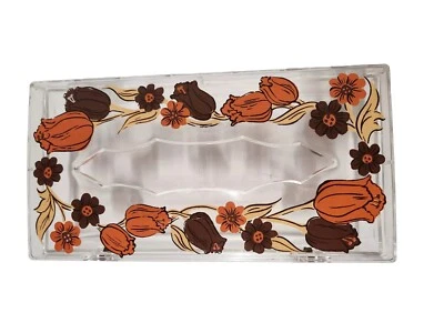 De Colección Flor Boho Retro Pañuelo Caja Cubierta Soporte Cottagecore Floral Neutro Acrílico Foto 1 de 4