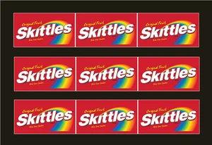 9 VENDSTAR 3000 VENDING AUTOMAT NAKLEJKI NA CUKIERKI ETYKIETA Darmowa wysyłka SKITTLES - Zdjęcie 1 z 1