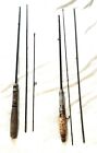 2 Vintage Antique Steel Fly Fishing Poles Rods
