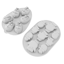 2 Stampi In Silicone A Forma Di Coniglietto Antiaderenti Per Uso Alimentare