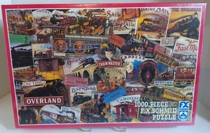 VTG F.X. Schmid All Aboard Locomotive Train 1000 Piece Puzzle NEW Sealed - Picture 1 of 12