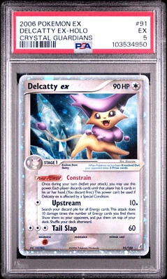 PSA 5 Delcatty EX 91/100 Crystal Guardians Pokemon Card - Image 1 of 2