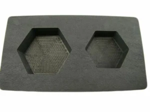 5 oz & 10 oz Gold Bar High Denisty Graphite Hexagon Mold Combo Loaf Silver (B93) - Picture 1 of 5