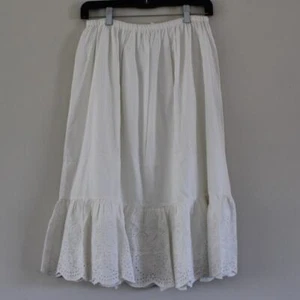 NWT Bonpoint Farah Maxi Skirt Wool Blend Ecru Off White Crochet Lace Inset 12 - Picture 1 of 10