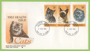 New Zealand 1983 Health Issue, Cats set on First Day Cover - Picture 1 of 1
