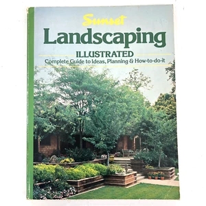 Vintage Book: 1985 SUNSET LANDSCAPING Illustrated Softcover Design Plants Care - Picture 1 of 15