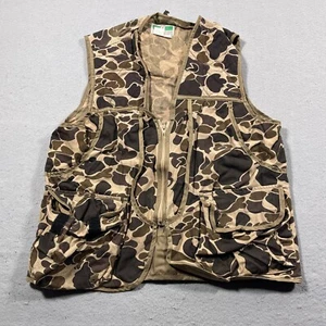 Vintage Game Winner Vest Adult M Beige Camouflage Frogskin Camo Shooter Hunters* - Picture 1 of 9