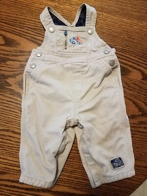 Sonoma Baby Boys Overalls Jumper Bibs size 6-9 Months beige,  Insulated EUC  - Image 1 of 4