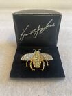 Kenneth Jay Lane Bee Pin/Brooch Rhinestones Beekeeping 2004 Avon