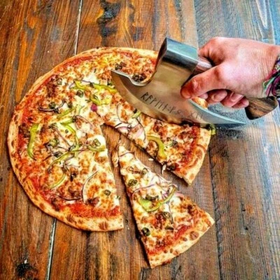Hacha cortadora de pizza estilo vikingo original hecha a mano de acero al carbono hacha de hacha JW-1231 Foto 1 de 4