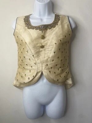 Boutique Womens Indian Vest Size 36 Ethnic Bohemian Embroidered Jewels Hippie - Image 1 of 4