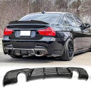 Carbon fiber Rear Bumper Diffuser Lip For BMW E90 E91 335i M Sport 2005-2013 E - Picture 1 of 5