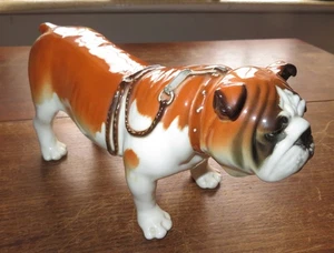  Vintage English Bulldog Lomonosov Figurine Ceramic Porcelain Ornament USSR - Picture 1 of 10
