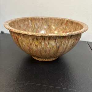 Vtg Texas Ware #118 Brown Confetti Splatter Melmac Mixing Bowl 10” - Picture 1 of 18