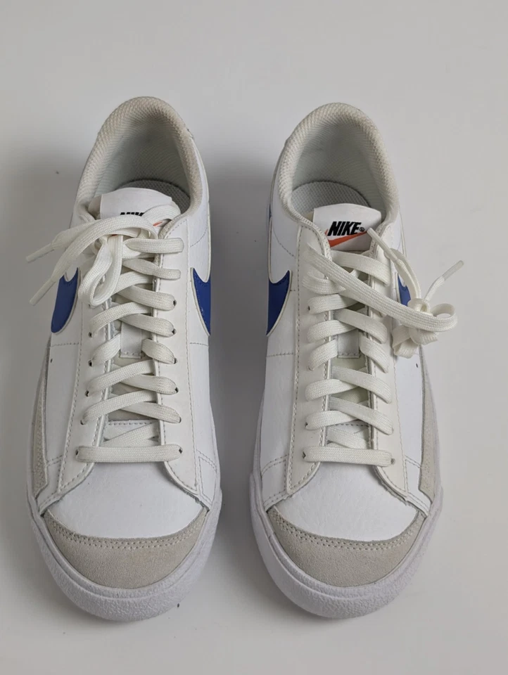 Nike Blazer Low 77 GS Branco/Azul 9 Feminino  - Imagem 1 de 4