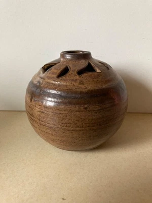 Terry Davies Cooper Studio Pottery circa 1970 Bud Vase Stamped CP - Image 1 of 4
