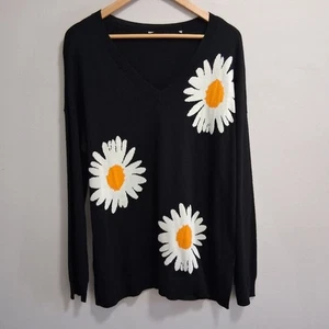 Suéter Laurie Fieltro Mezcla Cachemira Flor Margarita Talla Mediana - Imagen 1 de 6