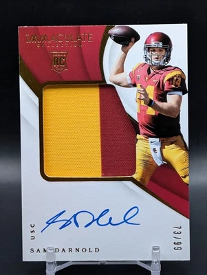2018 Immaculate Collection Collegiate #102 Sam Darnold RPA 73/99 USC Trojans  - Image 1 of 2