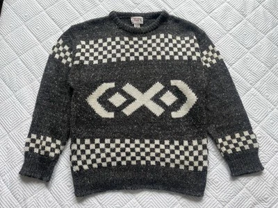 Suéter Pullover Vintage Colección Cellini Gris Cuadros Hombre’s Pequeño Geométrico Foto 1 de 4