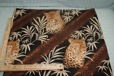 Cheetah Alexander Henry Cotton Quilting Fabric 28 x 42" Vintage Fast Shipping - Image 1 of 3