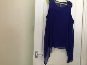 BON MARCHE ROYAL BLUE FLOWING TOP - 16/18 🌈🌈 - Picture 1 of 3