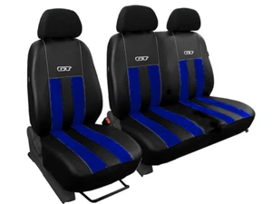 TAILORED SEAT COVER For FORD TRANSIT CUSTOM 2015 - 2023 ART. LEATHER & ALICANTE - Picture 1 of 6