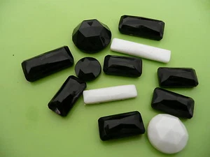 12 cabochons verre ancien costume - Imagen 1 de 2