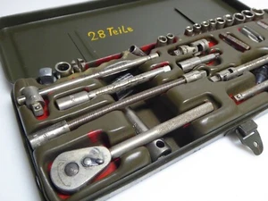 Knarrenkasten Ratschenkasten Hermes  1/4  Zoll 32-teilig  Bundeswehr - Bild 1 von 3