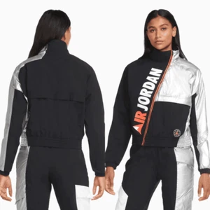 NIKE Air Jordan Utility High-Vis Graphic Full-Zip Jacket Black/Silver Size Small - Picture 1 of 12