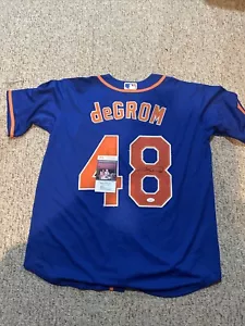 NEW YORK METS- JACOB DEGROM SIGNED AUTOGRAPH JERSEY JSA COA CY YOUNG RANGERS - Picture 1 of 6
